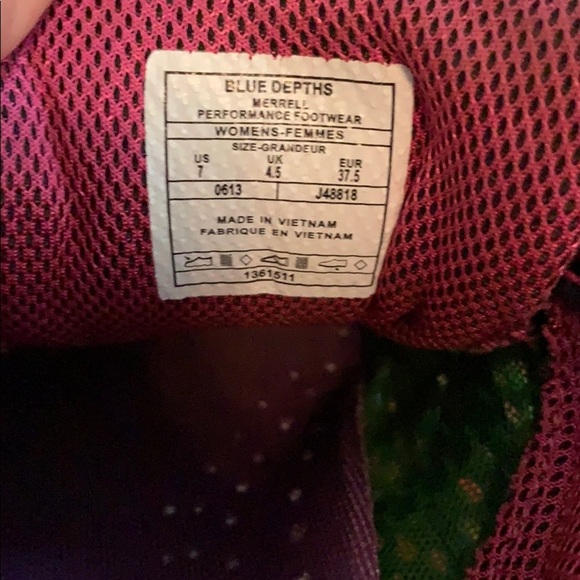 Merrell blue depths running shoes size 7 - Picture 6 of 7